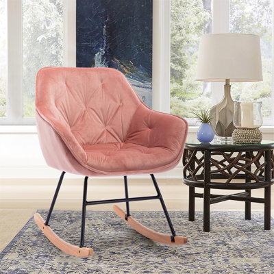 Dusty pink rocking discount chair